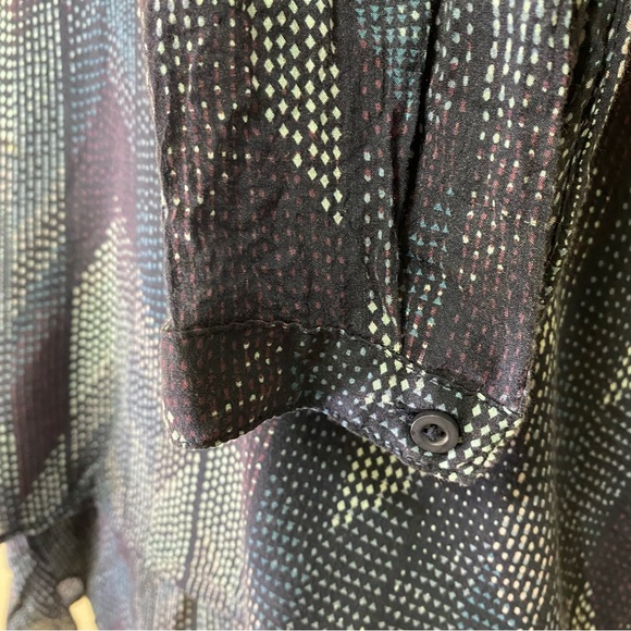 Anthropologie Cloth & Stone Dotted Herringbone Blouse - Picture 6 of 10